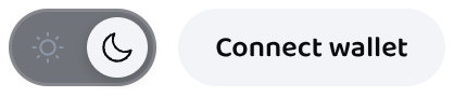 The light and dark switch and the Connect wallet button in the launch app's top corner